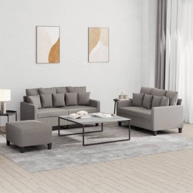 Sofa set with cushions 3 pieces taupe gray fabric by , Sofas - Ref: Foro24-3201663, Price: 522,16 €, Discount: %