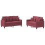 Sofa set with cushions 2 pieces red fabric by , Sofas - Ref: Foro24-3201654, Price: 464,24 €, Discount: %