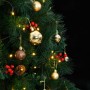 Artificial Christmas tree with hinges 300 LED and balls 240 cm by , Christmas trees - Ref: Foro24-3210225, Price: 185,17 €, D...