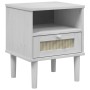 SENJA nightstand rattan look white pine wood 40x35x48 cm by , Nightstands - Ref: Foro24-358011, Price: 51,85 €, Discount: %