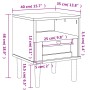 SENJA Nachttisch, Rattanoptik, weißes Kiefernholz, 40 x 35 x 48 cm von , Nachttische - Ref: Foro24-358011, Preis: 52,15 €, Ra...