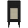 Mesita noche SENJA aspecto ratán madera pino negro 40x35x80 cm de , Mesitas de noche - Ref: Foro24-358018, Precio: 63,74 €, D...