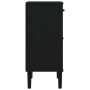 Mesita noche SENJA aspecto ratán madera pino negro 40x35x80 cm de , Mesitas de noche - Ref: Foro24-358018, Precio: 63,74 €, D...