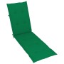 Garden lounge chair with footrest and solid acacia wood cushion. by , Loungers - Ref: Foro24-3064034, Price: 210,47 €, Discou...