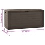 Brown garden storage box 116x44x55 cm by , Outdoor storage boxes - Ref: Foro24-49443, Price: 77,44 €, Discount: %