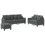 Set Sofas mit Kissen 3 Stück dunkelgrauer Stoff von , Sofas - Ref: Foro24-3201673, Preis: 574,54 €, Rabatt: %