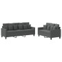 Set Sofas mit 2 Stück Kissen dunkelgrauer Stoff von , Sofas - Ref: Foro24-3201665, Preis: 522,34 €, Rabatt: %