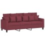 Sofa set with cushions 3 pieces red fabric by , Sofas - Ref: Foro24-3201678, Price: 572,48 €, Discount: %