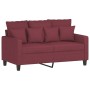 Sofá de 2 plazas de tela rojo tinto 120 cm de , Sofás - Ref: Foro24-359265, Precio: 228,85 €, Descuento: %