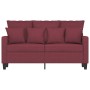 Sofá de 2 plazas de tela rojo tinto 120 cm de , Sofás - Ref: Foro24-359265, Precio: 228,85 €, Descuento: %