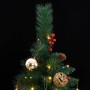 Árbol de Navidad artificial con bisagras 300 LED y bolas 210 cm de , Arboles de navidad - Ref: Foro24-3210237, Precio: 147,45...