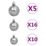 Artificial Christmas tree with hinges 300 LED and balls 180 cm by , Christmas trees - Ref: Foro24-3210249, Price: 101,45 €, D...