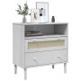 SENJA sideboard in white pine wood rattan look 80x40x80 cm by , Sideboards - Ref: Foro24-358020, Price: 91,58 €, Discount: %