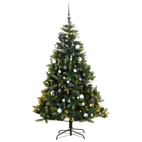 Árbol de Navidad artificial con bisagras 300 LED y bolas 240 cm de , Arboles de navidad - Ref: Foro24-3210436, Precio: 217,01...