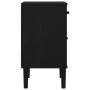 Mesita noche SENJA aspecto ratán madera pino negro 40x35x65 cm de , Mesitas de noche - Ref: Foro24-358015, Precio: 57,67 €, D...