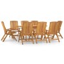 Garden dining set 9 pieces solid teak wood by , Garden sets - Ref: Foro24-3154920, Price: 1,00 €, Discount: %