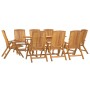 Garden dining set 9 pieces solid teak wood by , Garden sets - Ref: Foro24-3154920, Price: 1,00 €, Discount: %