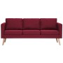 3-seater sofa in red wine-colored fabric by , Sofas - Ref: Foro24-281364, Price: 366,96 €, Discount: %