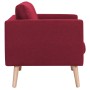 3-seater sofa in red wine-colored fabric by , Sofas - Ref: Foro24-281364, Price: 366,96 €, Discount: %