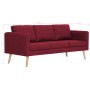 3-seater sofa in red wine-colored fabric by , Sofas - Ref: Foro24-281364, Price: 366,96 €, Discount: %