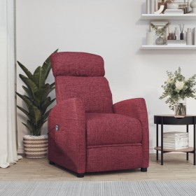 Sillón reclinable eléctrico tela rojo tinto de , Sillones - Ref: Foro24-3073639, Precio: 187,99 €, Descuento: %