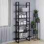 Tall black plywood cabinet 100x30x210 cm by , Bookcases and shelves - Ref: Foro24-806558, Price: 94,51 €, Discount: %