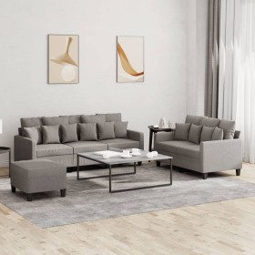 Sofa set with cushions 3 pieces taupe gray fabric by , Sofas - Ref: Foro24-3201679, Price: 572,99 €, Discount: %