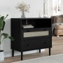 SENJA sideboard rattan look black pine wood 80x40x80 cm by , Sideboards - Ref: Foro24-358021, Price: 91,51 €, Discount: %