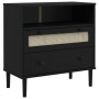 SENJA sideboard rattan look black pine wood 80x40x80 cm by , Sideboards - Ref: Foro24-358021, Price: 91,51 €, Discount: %