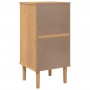 Mesita noche SENJA aspecto ratán madera pino marrón 40x35x80 cm de , Mesitas de noche - Ref: Foro24-358016, Precio: 57,05 €, ...