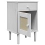 SENJA nightstand rattan look white pine wood 40x35x65 cm by , Nightstands - Ref: Foro24-358014, Price: 50,19 €, Discount: %