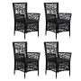 5-Piece Black Synthetic Rattan Garden Dining Set by , Garden sets - Ref: Foro24-44088, Price: 700,17 €, Discount: %