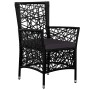 5-Piece Black Synthetic Rattan Garden Dining Set by , Garden sets - Ref: Foro24-44088, Price: 700,17 €, Discount: %