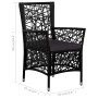 5-Piece Black Synthetic Rattan Garden Dining Set by , Garden sets - Ref: Foro24-44088, Price: 700,17 €, Discount: %