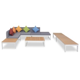 5-piece garden furniture set with aluminum and WPC cushions by vidaXL, Garden sets - Ref: Foro24-42870, Price: 883,99 €, Disc...