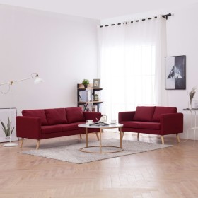 2-piece sofa set wine red fabric by , Sofas - Ref: Foro24-276857, Price: 646,99 €, Discount: %