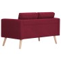 2-teilige Sofagarnitur aus weinrotem Stoff von , Sofas - Ref: Foro24-276857, Preis: 649,65 €, Rabatt: %