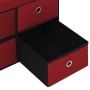 Banco almacenaje plegable lino sintético rojo tinto 76x38x38 cm de , Bancos para recibidores y almacenamiento - Ref: Foro24-3...