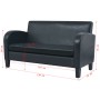 Sofá 2 plazas cuero artificial negro de , Sofás - Ref: Foro24-245587, Precio: 310,35 €, Descuento: %