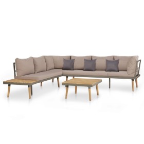 4-piece garden furniture set and solid acacia wood cushions by , Garden sets - Ref: Foro24-44239, Price: 672,99 €, Discount: %