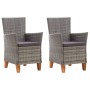 Garden chairs 2 units with gray synthetic rattan cushions by , Garden chairs - Ref: Foro24-46003, Price: 386,61 €, Discount: %