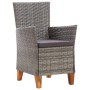 Garden chairs 2 units with gray synthetic rattan cushions by , Garden chairs - Ref: Foro24-46003, Price: 386,99 €, Discount: %