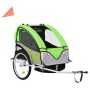 2 in 1 grüner und grauer Fahrradanhänger und Kinderwagen von vidaXL, Fahrradanhänger - Ref: Foro24-91378, Preis: 193,33 €, Ra...