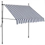 Manual retractable awning with blue and white LED 100 cm by , Awnings - Ref: Foro24-145841, Price: 77,99 €, Discount: %