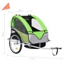 2 in 1 grüner und grauer Fahrradanhänger und Kinderwagen von vidaXL, Fahrradanhänger - Ref: Foro24-91378, Preis: 193,33 €, Ra...