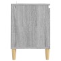 Mesita de noche patas madera maciza gris Sonoma 103,5x35x50 cm de , Muebles TV - Ref: Foro24-813159, Precio: 60,51 €, Descuen...