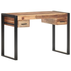 Escritorio de madera maciza con acabado sheesham 110x50x76 cm de , Escritorios - Ref: Foro24-321550, Precio: 311,99 €, Descue...