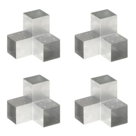 Conectores de postes en Y 4 uds metal galvanizado 101x101 mm de , Postes de cerca - Ref: Foro24-145482, Precio: 68,23 €, Desc...