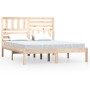 Solid pine wood bed frame 160x200 cm by , Beds and slatted bases - Ref: Foro24-3101033, Price: 138,35 €, Discount: %