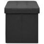 Black Faux Linen Folding Storage Bench by , Benches for halls and storage - Ref: Foro24-338791, Price: 67,74 €, Discount: %